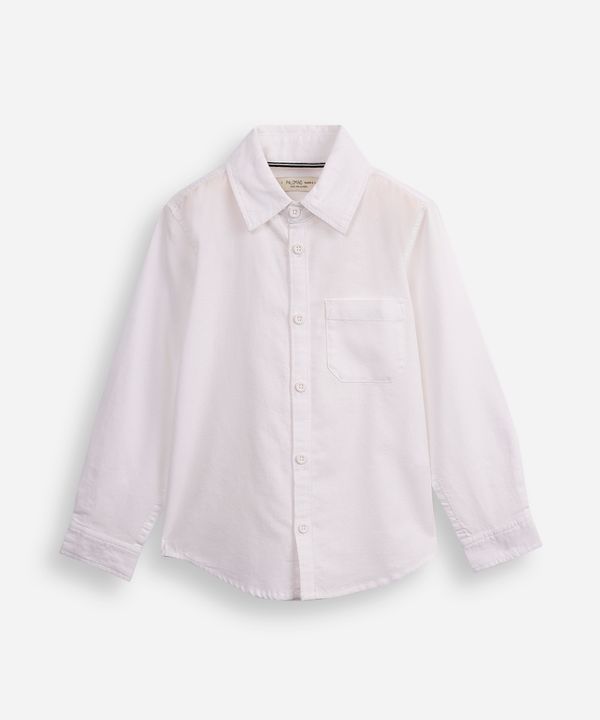 camisa de algodão infantil com bolso off white 4