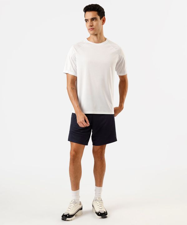 bermuda masculina esportiva com recortes azul M