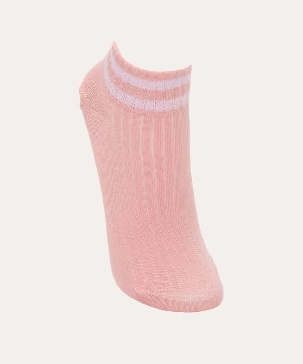 meia cano baixo com listras lupo rosa 34-39