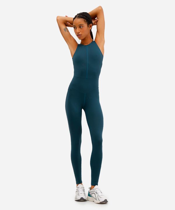 macacão feminino esportivo de poliamida azul P