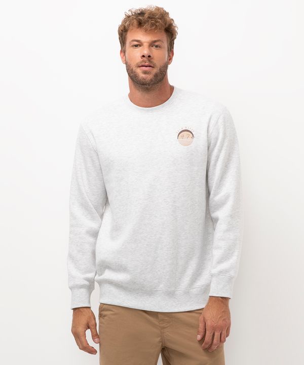 blusão de moletom calm waves off white M