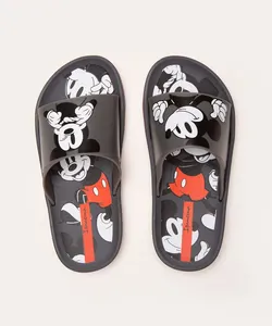 chinelo infantil slide mickey grendene cinza 30