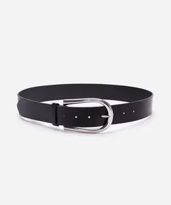 cinto fivela alongada preto 85CM