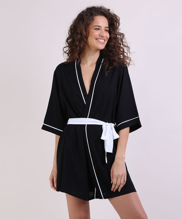 Robe Feminino Manga 3/4 Preto P