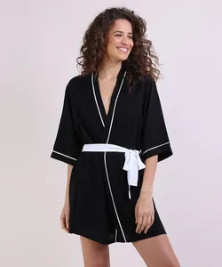 Robe Feminino Manga 3/4 Preto G