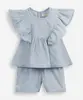 conjunto infantil jeans poá azul 1