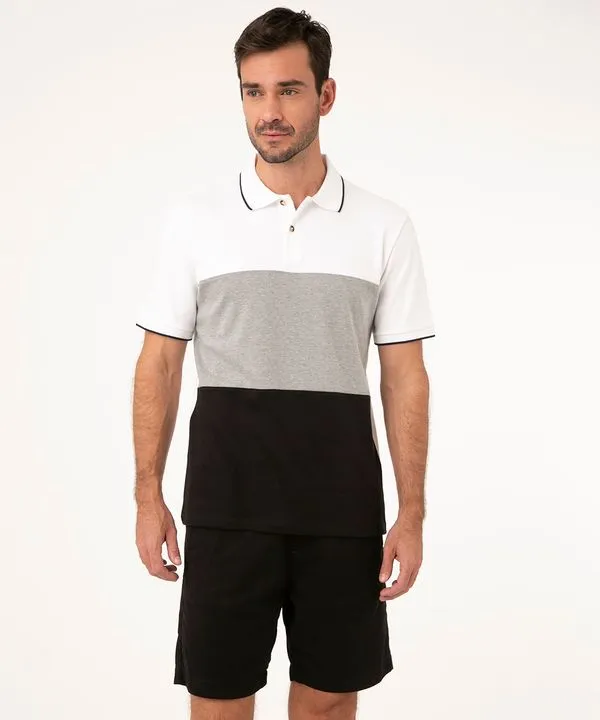 bermuda reta de sarja com cordão - preto GG