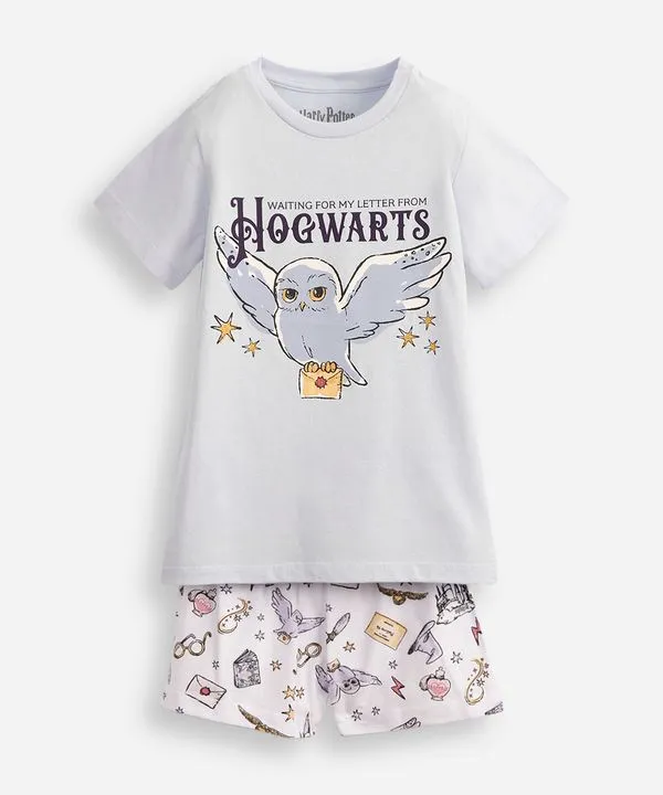 pijama curto infantil de algodão harry potter azul 14