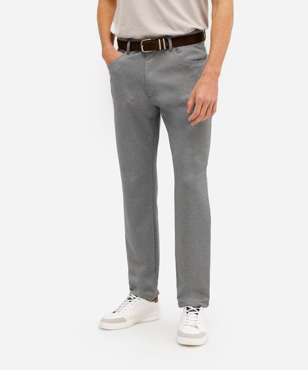 calça slim masculina com cordão cinza 44