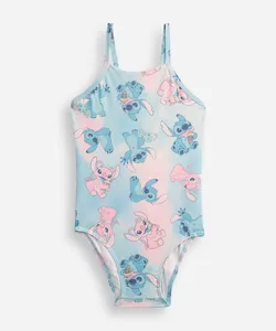 maiô infantil alça fina stitch azul 8