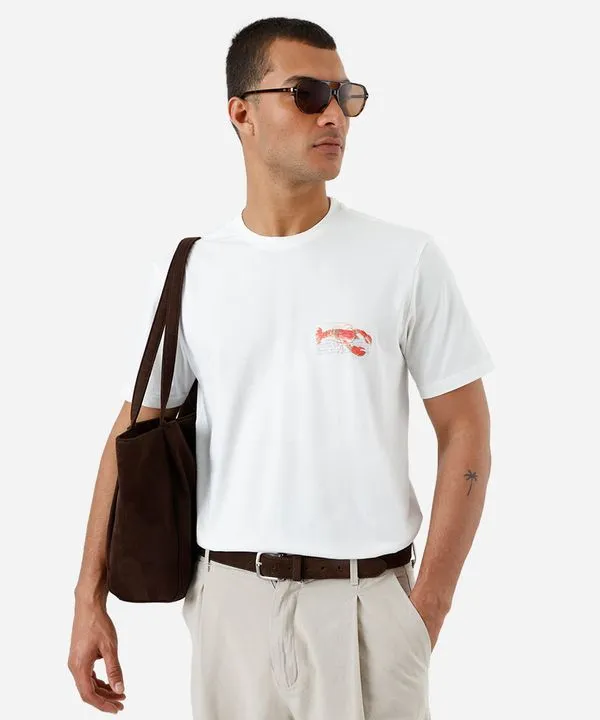 camiseta masculina de algodão lagosta off white G