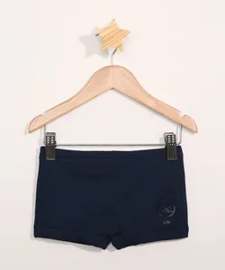 Sunga Infantil Boxer com Proteção UV50+ Azul Marinho 12