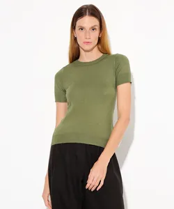 blusa de tricot mindset verde PP
