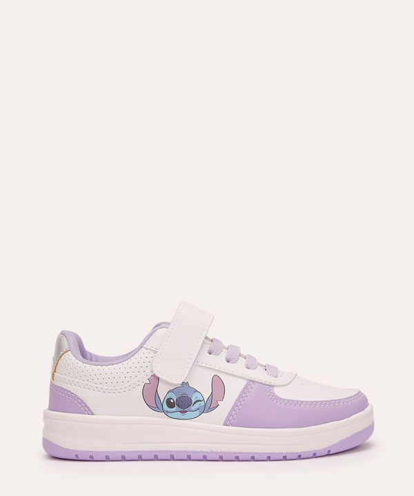 tênis infantil stitch com velcro lilás 34