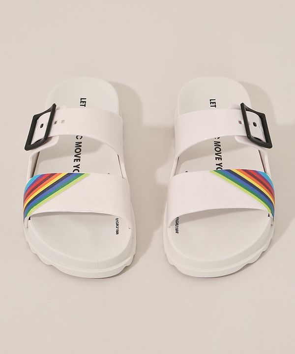 Chinelo Slide Infantil Grendene Now United com Fivela Branca 30