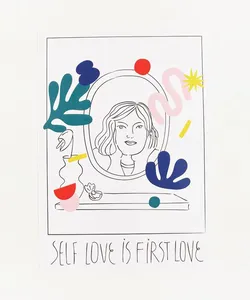 Poster Mindset Obvious "Self Love is First Love" 42 cm x 29 cm Off White Único