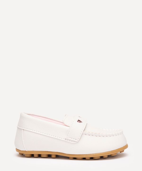 mocassim infantil corações branco 19