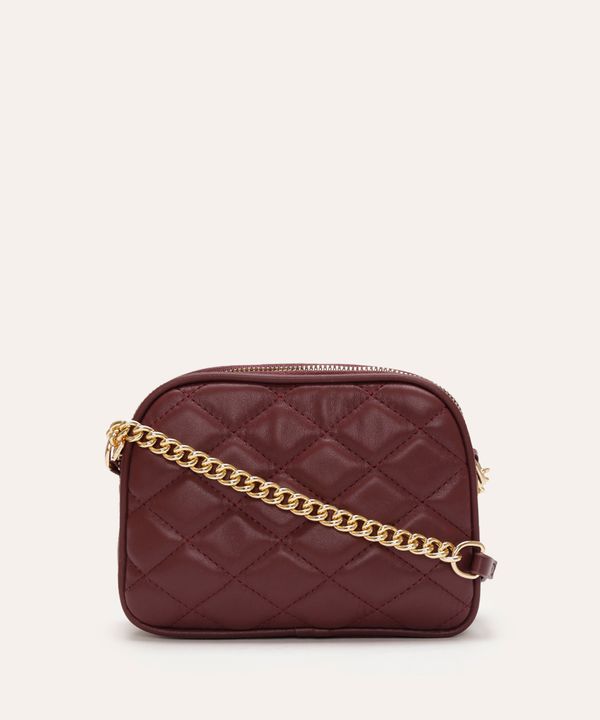 bolsa transversal matelassê vinho UNICO