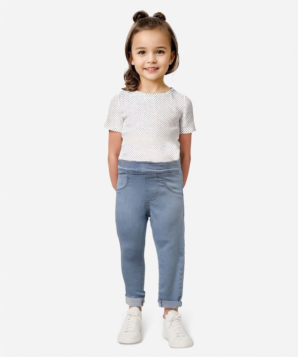 calça legging infantil jeans azul 3