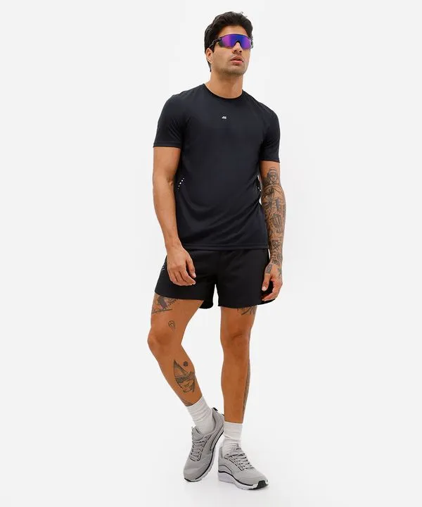 short running masculino esportivo preto GG