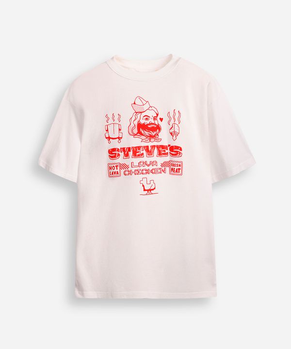 camiseta de algodão juvenil steve minecraft off white 14
