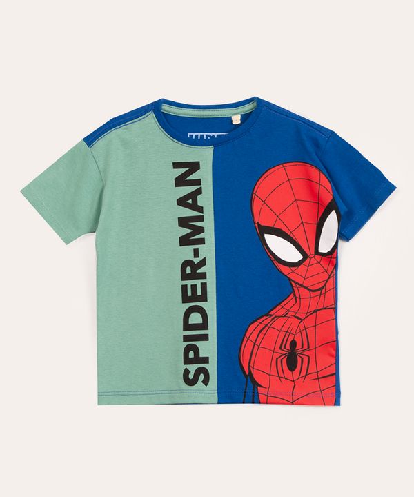 camiseta infantil manga curta homem-aranha azul royal 2