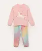 pijama de pelúcia infantil longo unicórnio rosa 4