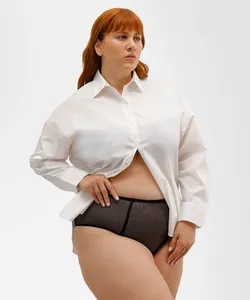 calcinha feminina cintura alta plus size mindset preta GG2