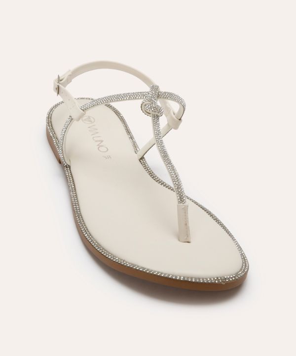 rasteirinha com brilhos via uno off white 35