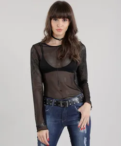 Camisete em Tela Preto 46