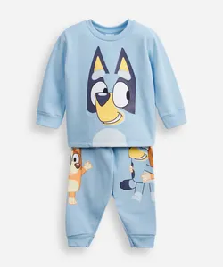 pijama longo moletinho bluey azul 4