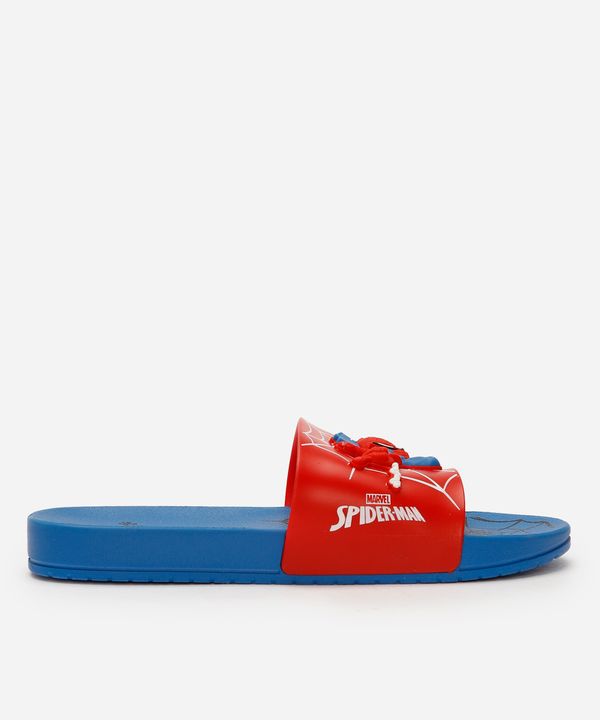 chinelo slide infantil homem aranha azul 30