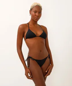 biquíni calcinha tanga com laço proteção uv preto GG