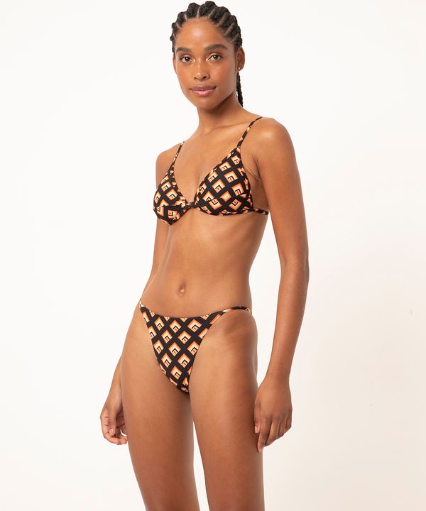 biquíni calcinha tanga string asfalto cosmo com proteção uv50 preto PP