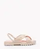 sandália tiras cruzadas corações molekinha off white 29