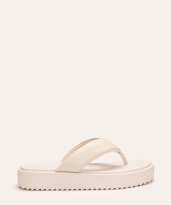 rasteirinha flatform de dedo moleca off white 39