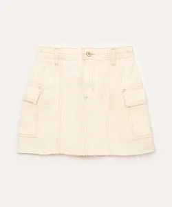saia de sarja juvenil clochard cargo off white 10