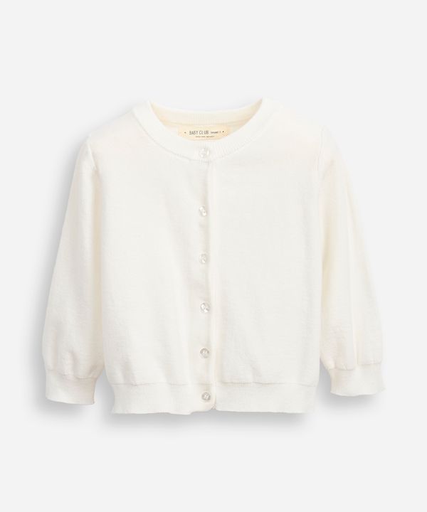 cardigan de tricot infantil off white 2