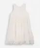 vestido infantil de tule com recortes floral com glitter off white 8