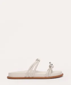 rasteirinha flatform tiras com nó e laço oneself off white 39