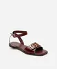 rasteirinha feminina com fivela oneself vinho 39