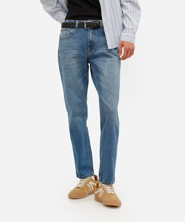 calça slim masculina jeans azul 40