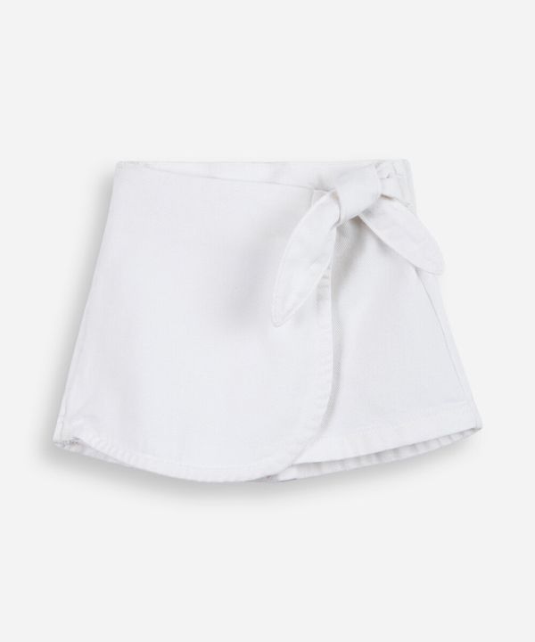 short saia infantil de algodão off white 3
