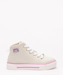tênis infantil cano curto molekinha off white 28