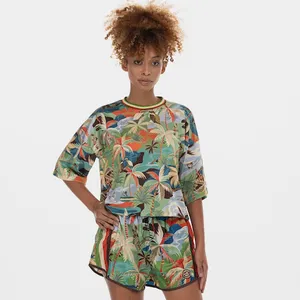 Camiseta Cropped Farm Bem Querer Dry Fit Feminina