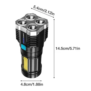 Kit Lanterna Tática DK Potente Alto Brilho + Lanterna Led de Cabeça Profissional Recarregável