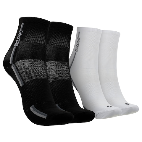 Kit de Meia Para Corrida Oxer Cano Médio Adulto 2 Pares