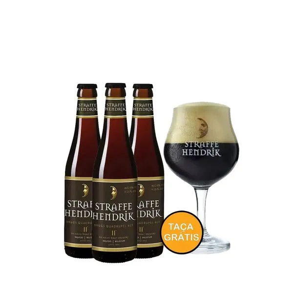Kit 3 Straffe Hendrik Quadrupel + taça grátis