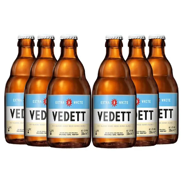 Pack 6 cervejas belga Vedett Extra White 330ml