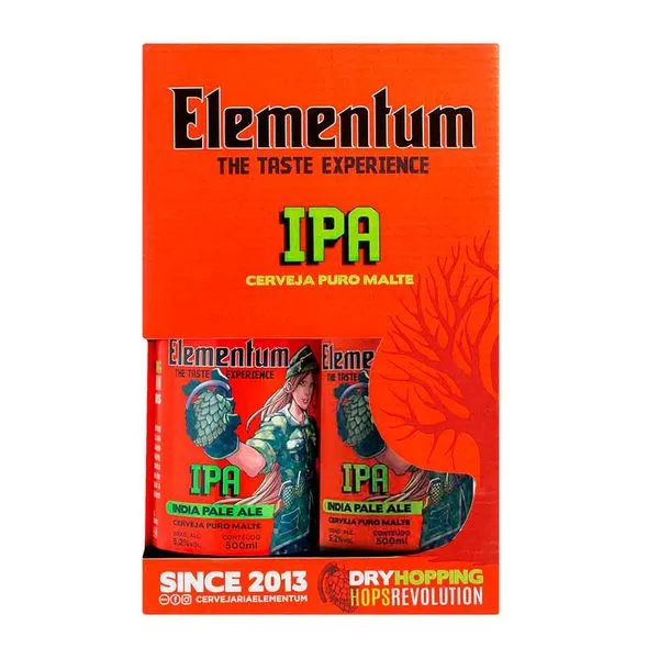 Kit Presenteável 2 Garrafas Elementum Ipa 500ml